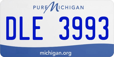 MI license plate DLE3993