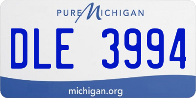 MI license plate DLE3994