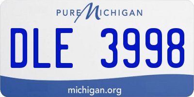 MI license plate DLE3998