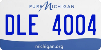 MI license plate DLE4004