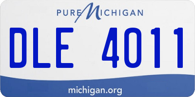 MI license plate DLE4011
