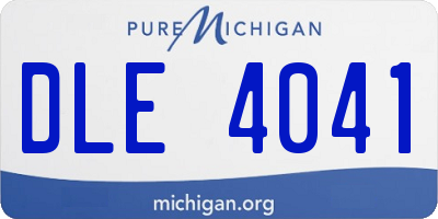 MI license plate DLE4041