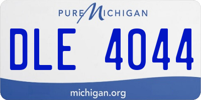MI license plate DLE4044