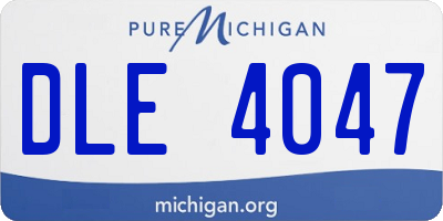 MI license plate DLE4047