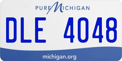 MI license plate DLE4048