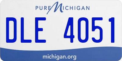 MI license plate DLE4051