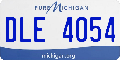 MI license plate DLE4054