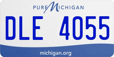 MI license plate DLE4055
