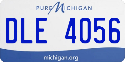MI license plate DLE4056