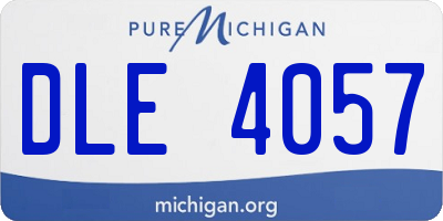 MI license plate DLE4057