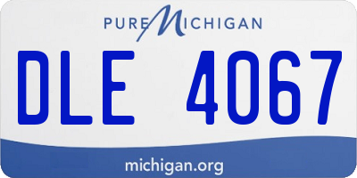 MI license plate DLE4067