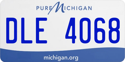 MI license plate DLE4068