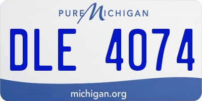 MI license plate DLE4074