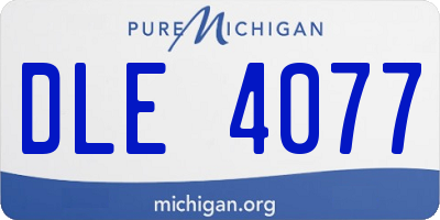 MI license plate DLE4077