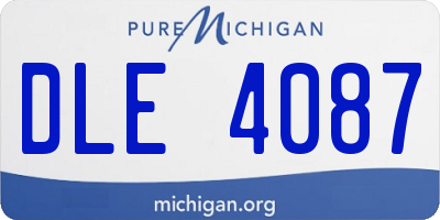 MI license plate DLE4087