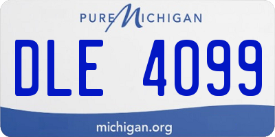 MI license plate DLE4099