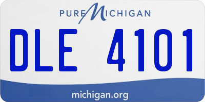 MI license plate DLE4101