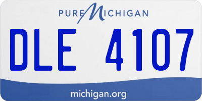 MI license plate DLE4107
