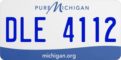 MI license plate DLE4112