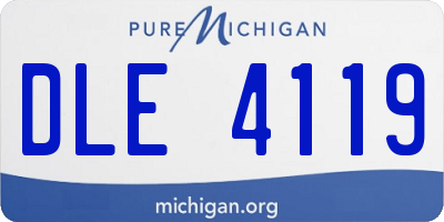 MI license plate DLE4119