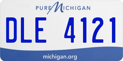 MI license plate DLE4121