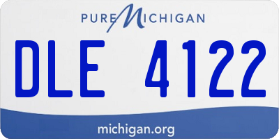 MI license plate DLE4122