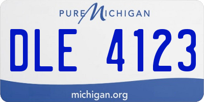 MI license plate DLE4123