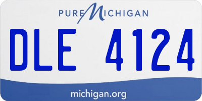 MI license plate DLE4124