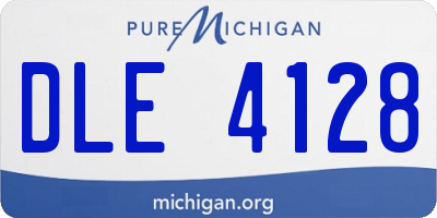 MI license plate DLE4128