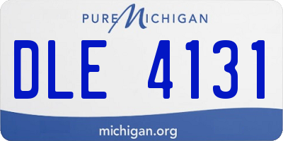MI license plate DLE4131