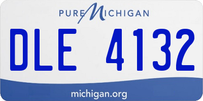 MI license plate DLE4132