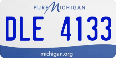 MI license plate DLE4133