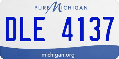 MI license plate DLE4137