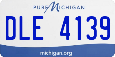 MI license plate DLE4139