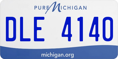 MI license plate DLE4140