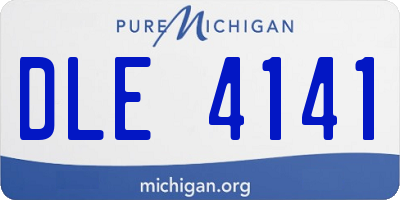 MI license plate DLE4141