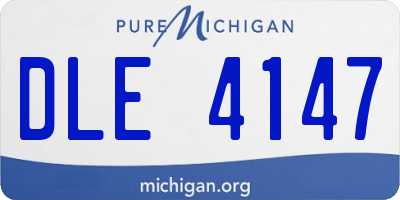 MI license plate DLE4147