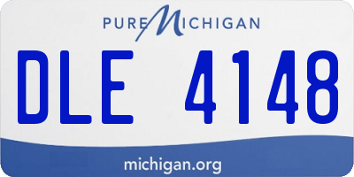MI license plate DLE4148