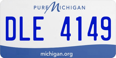 MI license plate DLE4149