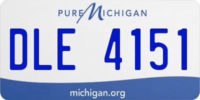 MI license plate DLE4151