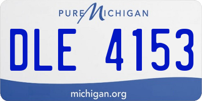 MI license plate DLE4153