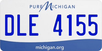 MI license plate DLE4155