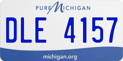 MI license plate DLE4157