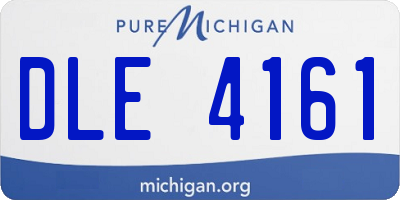 MI license plate DLE4161