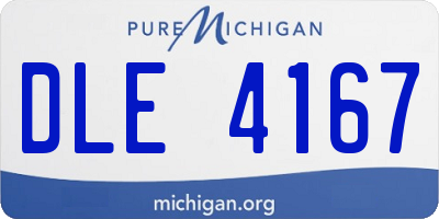 MI license plate DLE4167