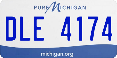 MI license plate DLE4174