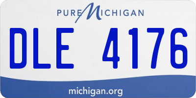 MI license plate DLE4176
