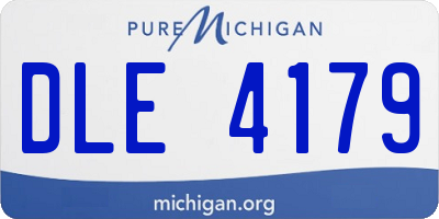 MI license plate DLE4179