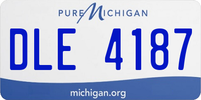 MI license plate DLE4187
