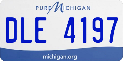 MI license plate DLE4197